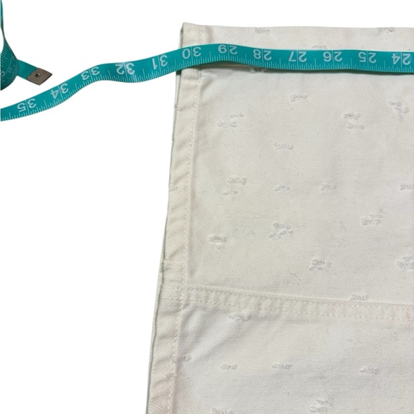 Trendy Cream Textured Wide Leg Jeans Size 12 NWT - Picture 6 of 6